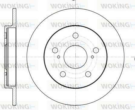 Woking D61074.00 - Гальмівний диск autocars.com.ua