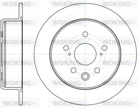 Woking D61075.00 - Гальмівний диск autocars.com.ua