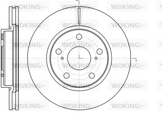 Woking D61077.10 - Тормозной диск autodnr.net