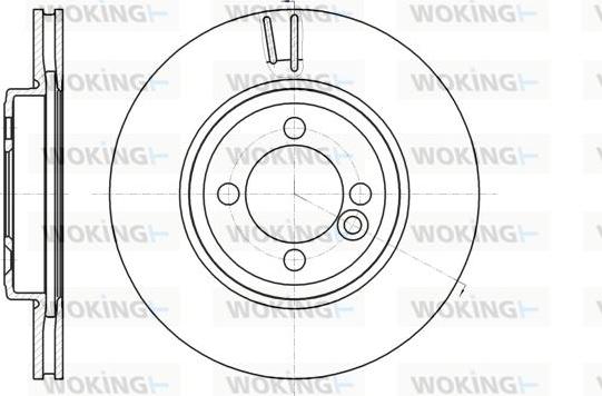 Woking D61081.10 - Тормозной диск avtokuzovplus.com.ua