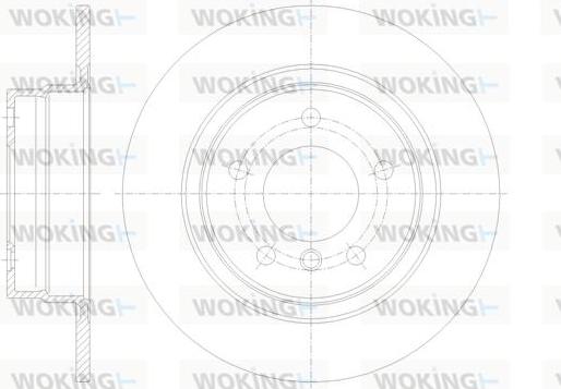 Woking D61084.00 - Гальмівний диск autocars.com.ua