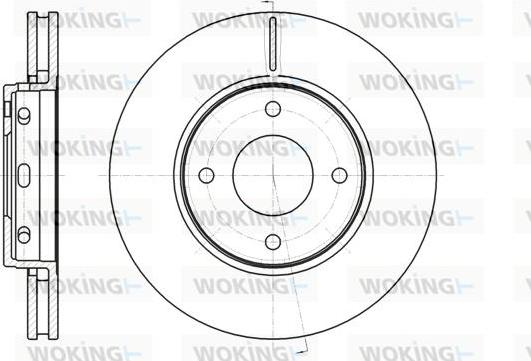 Woking D61097.10 - Гальмівний диск autocars.com.ua