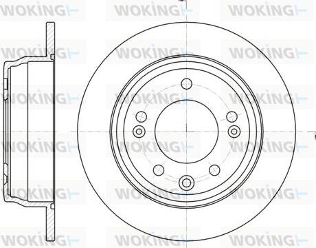 Woking D61105.00 - Гальмівний диск autocars.com.ua