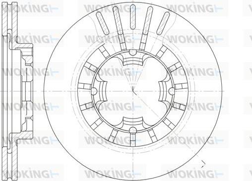 Woking D61108.10 - Тормозной диск avtokuzovplus.com.ua