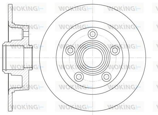 Woking D61114.00 - Гальмівний диск autocars.com.ua