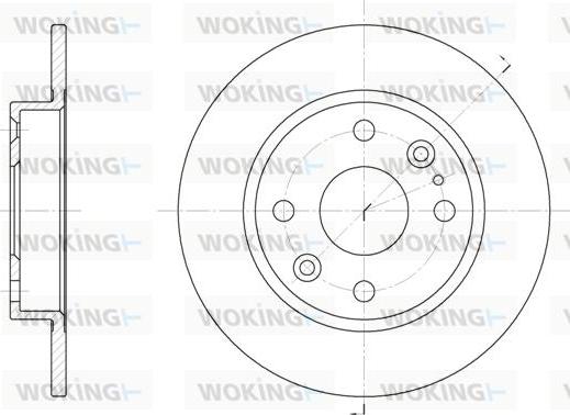 Woking D61119.00 - Гальмівний диск autocars.com.ua