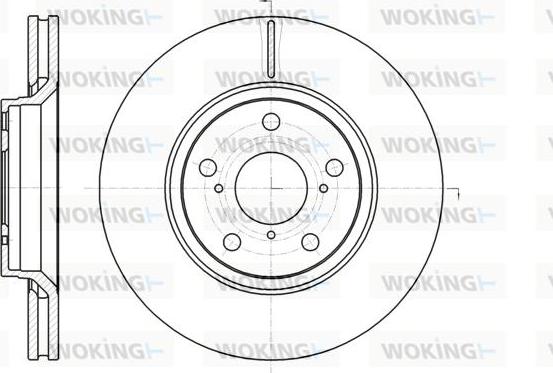 Woking D61121.10 - Гальмівний диск autocars.com.ua