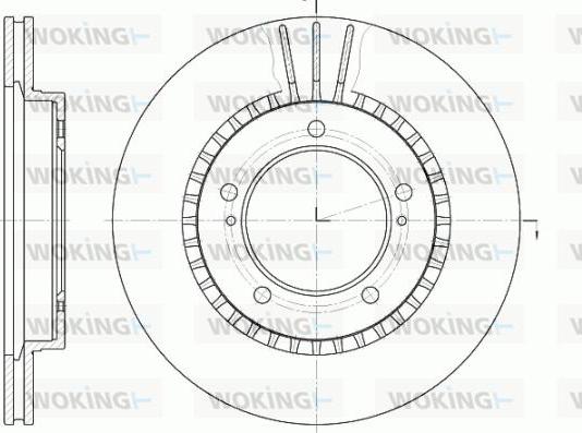 Woking D61125.10 - Гальмівний диск autocars.com.ua