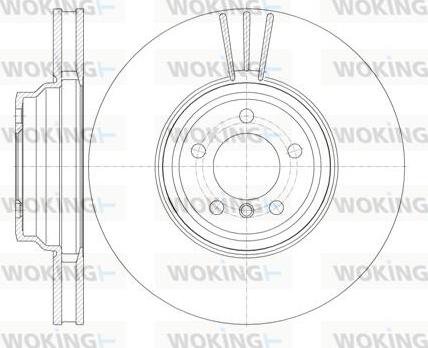 Woking D61132.10 - Гальмівний диск autocars.com.ua