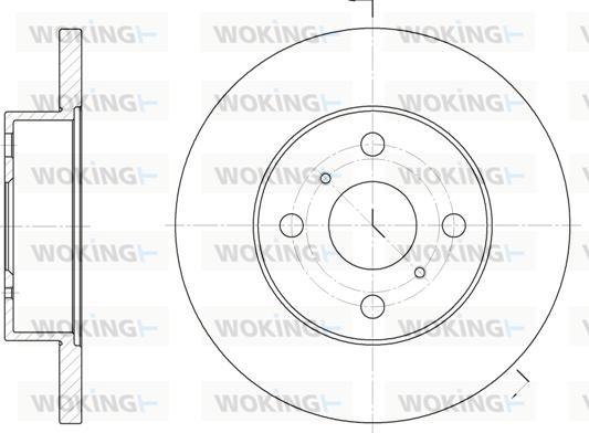 Woking D6114.00 - Гальмівний диск autocars.com.ua