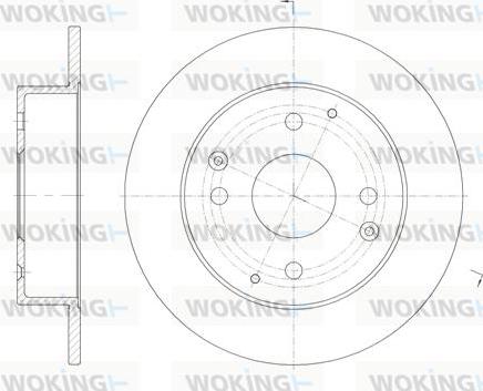 Woking D61156.00 - Тормозной диск avtokuzovplus.com.ua