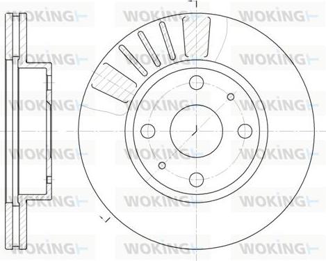 Woking D6116.10 - Тормозной диск avtokuzovplus.com.ua