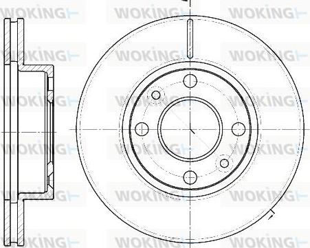 Woking D61162.10 - Тормозной диск avtokuzovplus.com.ua