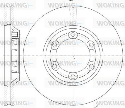 Woking D61163.10 - Тормозной диск avtokuzovplus.com.ua