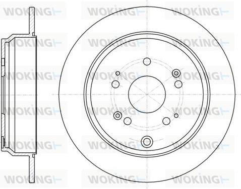 Woking D61174.00 - Гальмівний диск autocars.com.ua