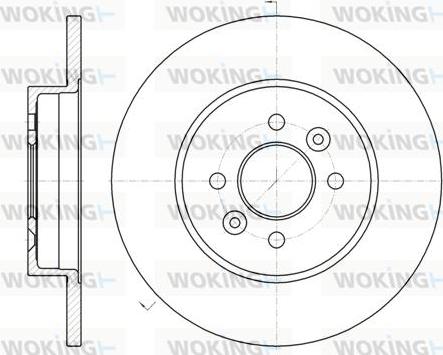 Woking D61176.00 - Гальмівний диск autocars.com.ua