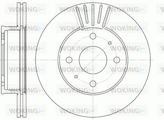 Woking D61178.10 - Гальмівний диск autocars.com.ua