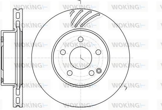 Woking D61184.10 - Гальмівний диск autocars.com.ua