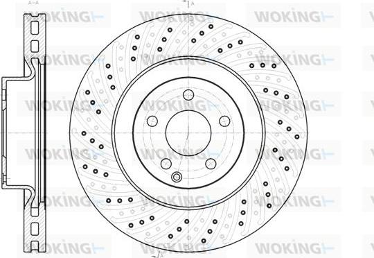 Woking D61186.10 - Тормозной диск avtokuzovplus.com.ua