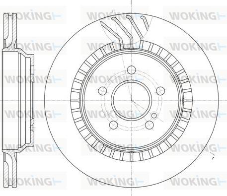 Woking D61187.10 - Тормозной диск avtokuzovplus.com.ua