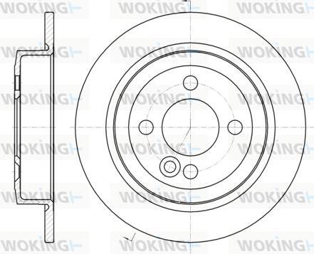 Woking D61195.00 - Гальмівний диск autocars.com.ua