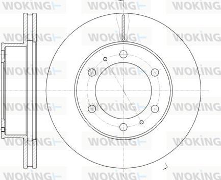 Woking D61205.10 - Тормозной диск avtokuzovplus.com.ua