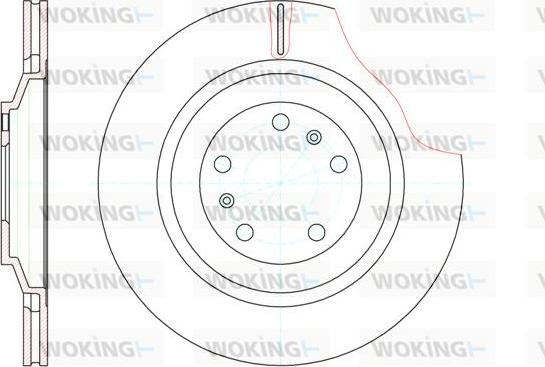 Woking D61206.10 - Тормозной диск avtokuzovplus.com.ua