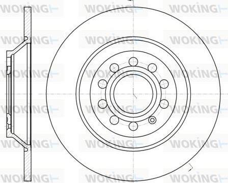 Woking D61207.00 - Гальмівний диск autocars.com.ua