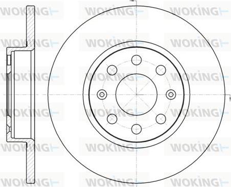 Woking D61209.00 - Гальмівний диск autocars.com.ua