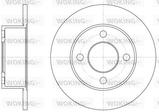 Woking D6122.00 - Гальмівний диск autocars.com.ua