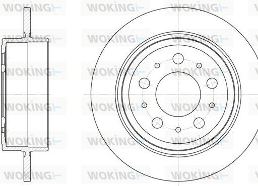 Woking D61224.00 - Тормозной диск avtokuzovplus.com.ua