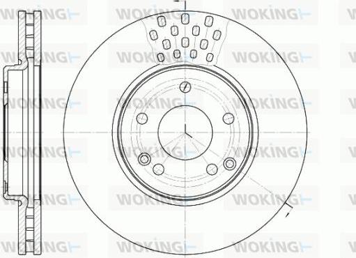 Woking D61225.10 - Гальмівний диск autocars.com.ua