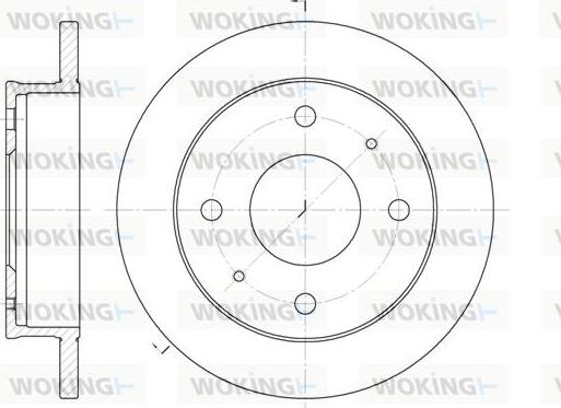 Woking D61226.00 - Тормозной диск avtokuzovplus.com.ua