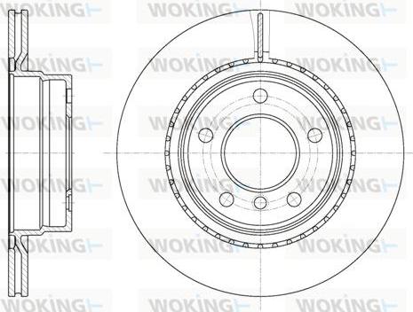 Woking D61231.10 - Тормозной диск avtokuzovplus.com.ua