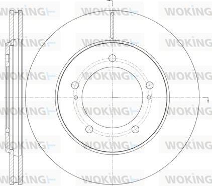 Woking D61233.10 - Тормозной диск avtokuzovplus.com.ua