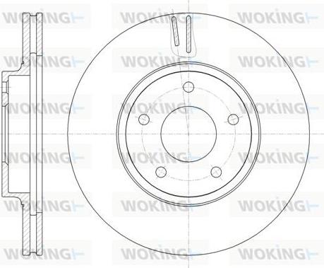 Woking D61243.10 - Гальмівний диск autocars.com.ua