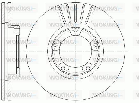 Woking D61247.10 - Гальмівний диск autocars.com.ua