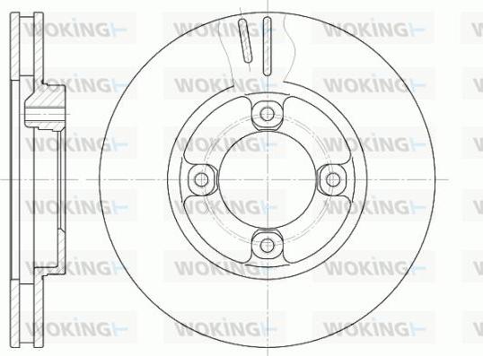 Woking D61248.10 - Гальмівний диск autocars.com.ua