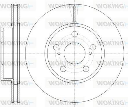 Woking D61250.10 - Тормозной диск avtokuzovplus.com.ua