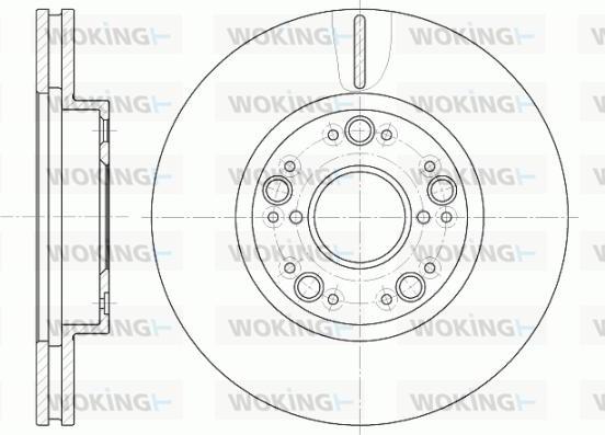 Woking D61251.10 - Тормозной диск avtokuzovplus.com.ua