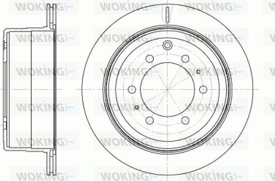 Woking D61256.10 - Тормозной диск avtokuzovplus.com.ua