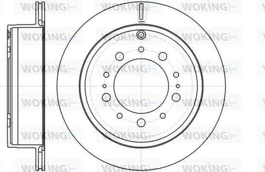 Woking D61257.10 - Гальмівний диск autocars.com.ua