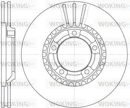 Woking D61260.10 - Гальмівний диск autocars.com.ua