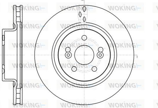 Woking D61264.10 - Гальмівний диск autocars.com.ua