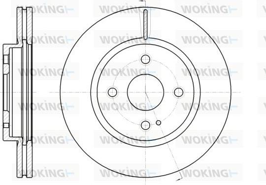 Woking D61266.10 - Гальмівний диск autocars.com.ua