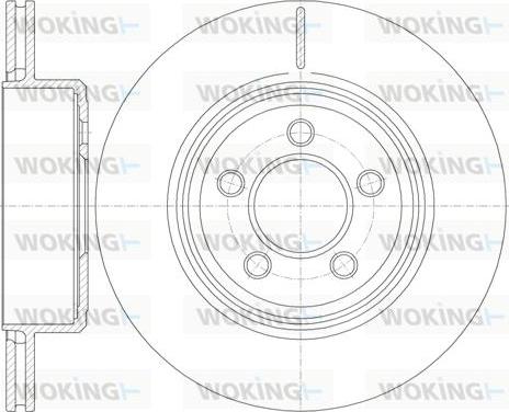 Woking D61270.10 - Тормозной диск avtokuzovplus.com.ua