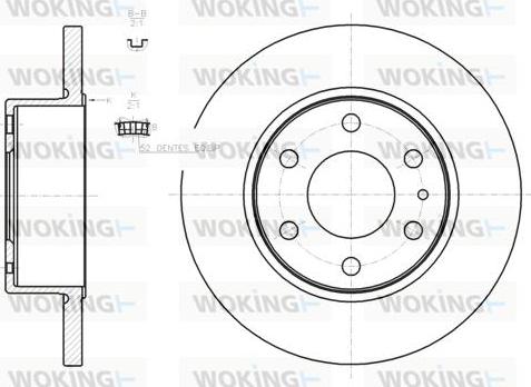 Woking D61274.00 - Гальмівний диск autocars.com.ua