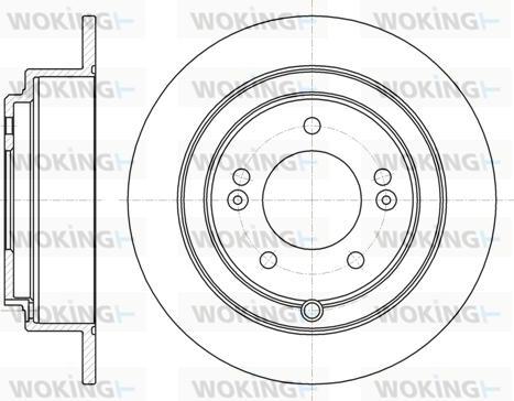 Woking D61276.00 - Тормозной диск avtokuzovplus.com.ua