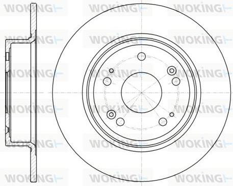 Woking D61278.00 - Гальмівний диск autocars.com.ua