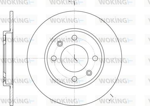 Woking D6128.00 - Гальмівний диск autocars.com.ua